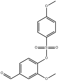 4-formyl-2-methoxyphenyl 4-methoxybenzenesulfonate Struktur