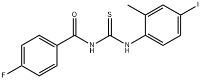 N-(4-fluorobenzoyl)-N'-(4-iodo-2-methylphenyl)thiourea Struktur