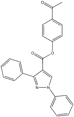 4-acetylphenyl 1,3-diphenyl-1H-pyrazole-4-carboxylate Struktur