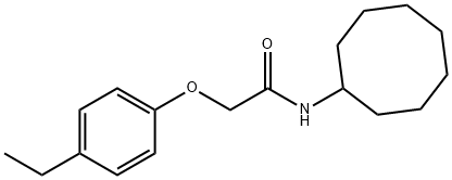 N-cyclooctyl-2-(4-ethylphenoxy)acetamide Struktur