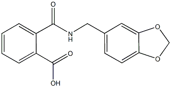 2-{[(1,3-benzodioxol-5-ylmethyl)amino]carbonyl}benzoic acid Struktur