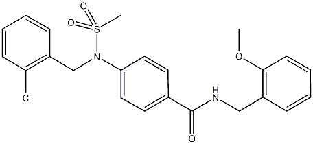 4-[(2-chlorobenzyl)(methylsulfonyl)amino]-N-(2-methoxybenzyl)benzamide Struktur