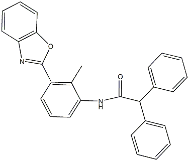 N-[3-(1,3-benzoxazol-2-yl)-2-methylphenyl]-2,2-diphenylacetamide Struktur