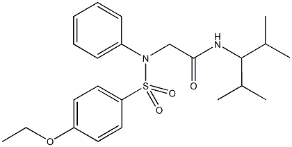 2-{[(4-ethoxyphenyl)sulfonyl]anilino}-N-(1-isopropyl-2-methylpropyl)acetamide Struktur