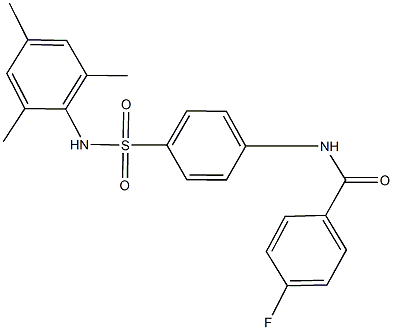 4-fluoro-N-{4-[(mesitylamino)sulfonyl]phenyl}benzamide Struktur