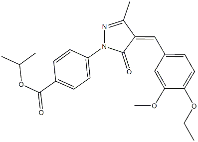 isopropyl 4-[4-(4-ethoxy-3-methoxybenzylidene)-3-methyl-5-oxo-4,5-dihydro-1H-pyrazol-1-yl]benzoate Struktur