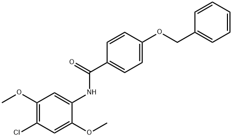 4-(benzyloxy)-N-(4-chloro-2,5-dimethoxyphenyl)benzamide Struktur