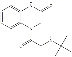 4-[(tert-butylamino)acetyl]-3,4-dihydro-2(1H)-quinoxalinone Struktur