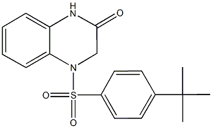 4-[(4-tert-butylphenyl)sulfonyl]-3,4-dihydro-2(1H)-quinoxalinone Struktur