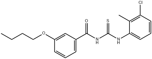 N-(3-butoxybenzoyl)-N'-(3-chloro-2-methylphenyl)thiourea Struktur