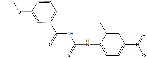 N-(3-ethoxybenzoyl)-N'-{4-nitro-2-methylphenyl}thiourea Struktur