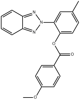 2-(2H-1,2,3-benzotriazol-2-yl)-4-methylphenyl 4-methoxybenzoate Struktur