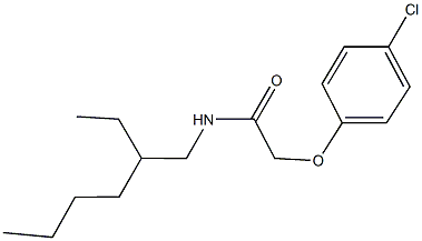 2-(4-chlorophenoxy)-N-(2-ethylhexyl)acetamide Struktur