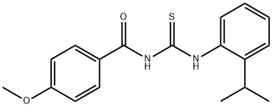 N-(2-isopropylphenyl)-N'-(4-methoxybenzoyl)thiourea Struktur