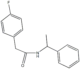 2-(4-fluorophenyl)-N-(1-phenylethyl)acetamide Struktur