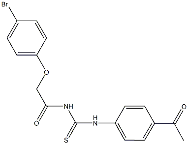 N-(4-acetylphenyl)-N'-[(4-bromophenoxy)acetyl]thiourea Struktur