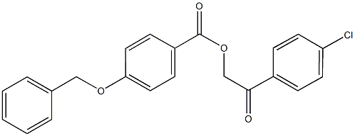 2-(4-chlorophenyl)-2-oxoethyl 4-(benzyloxy)benzoate Struktur