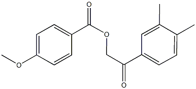 2-(3,4-dimethylphenyl)-2-oxoethyl 4-methoxybenzoate Struktur