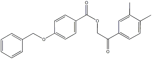 2-(3,4-dimethylphenyl)-2-oxoethyl 4-(benzyloxy)benzoate Struktur