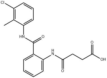 4-{2-[(3-chloro-2-methylanilino)carbonyl]anilino}-4-oxobutanoic acid Struktur