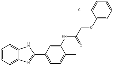 N-[5-(1H-benzimidazol-2-yl)-2-methylphenyl]-2-(2-chlorophenoxy)acetamide Struktur