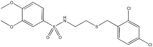 N-{2-[(2,4-dichlorobenzyl)sulfanyl]ethyl}-3,4-dimethoxybenzenesulfonamide Struktur