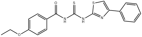 N-{[4-(ethyloxy)phenyl]carbonyl}-N'-(4-phenyl-1,3-thiazol-2-yl)thiourea Struktur