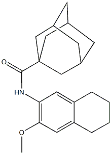 N-(3-methoxy-5,6,7,8-tetrahydro-2-naphthalenyl)-1-adamantanecarboxamide Struktur