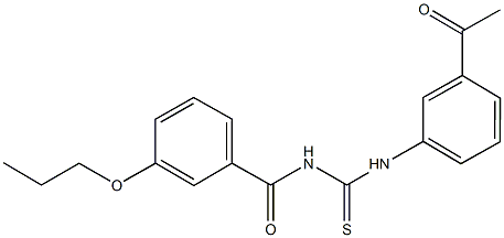 N-(3-acetylphenyl)-N'-(3-propoxybenzoyl)thiourea Struktur