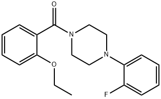 ethyl 2-{[4-(2-fluorophenyl)-1-piperazinyl]carbonyl}phenyl ether Struktur