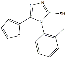 5-(2-furyl)-4-(2-methylphenyl)-4H-1,2,4-triazol-3-yl hydrosulfide Struktur