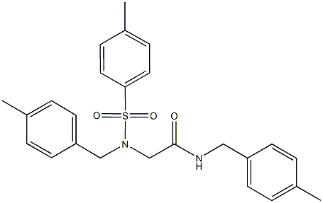 N-(4-methylbenzyl)-2-{(4-methylbenzyl)[(4-methylphenyl)sulfonyl]amino}acetamide Struktur