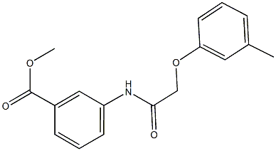 methyl 3-{[(3-methylphenoxy)acetyl]amino}benzoate Struktur