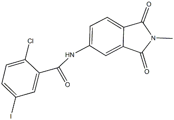 2-chloro-5-iodo-N-(2-methyl-1,3-dioxo-2,3-dihydro-1H-isoindol-5-yl)benzamide Struktur