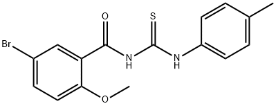 N-(5-bromo-2-methoxybenzoyl)-N'-(4-methylphenyl)thiourea Struktur