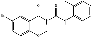 N-(5-bromo-2-methoxybenzoyl)-N'-(2-methylphenyl)thiourea Struktur