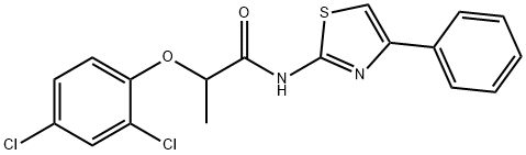 2-(2,4-dichlorophenoxy)-N-(4-phenyl-1,3-thiazol-2-yl)propanamide Struktur