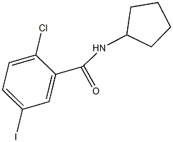 2-chloro-N-cyclopentyl-5-iodobenzamide Struktur