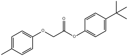 4-tert-butylphenyl (4-methylphenoxy)acetate Struktur