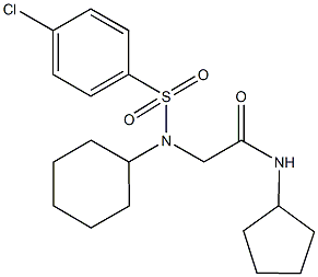 2-[[(4-chlorophenyl)sulfonyl](cyclohexyl)amino]-N-cyclopentylacetamide Struktur