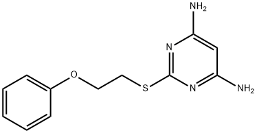 2-[(2-phenoxyethyl)sulfanyl]-4,6-pyrimidinediamine Struktur