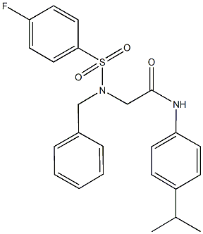 2-{benzyl[(4-fluorophenyl)sulfonyl]amino}-N-(4-isopropylphenyl)acetamide Struktur