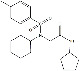 2-{cyclohexyl[(4-methylphenyl)sulfonyl]amino}-N-cyclopentylacetamide Struktur