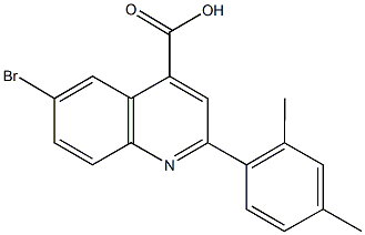 6-bromo-2-(2,4-dimethylphenyl)-4-quinolinecarboxylic acid Struktur