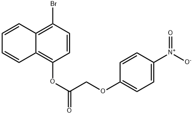 4-bromo-1-naphthyl {4-nitrophenoxy}acetate Struktur