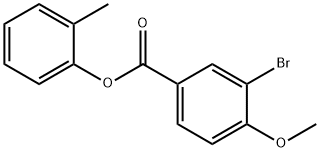 2-methylphenyl 3-bromo-4-methoxybenzoate Struktur