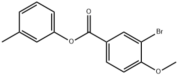 3-methylphenyl 3-bromo-4-methoxybenzoate Struktur