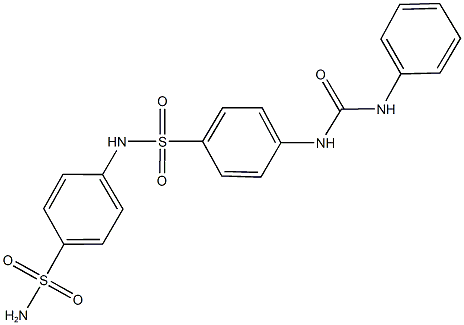 N-[4-(aminosulfonyl)phenyl]-4-[(anilinocarbonyl)amino]benzenesulfonamide Struktur