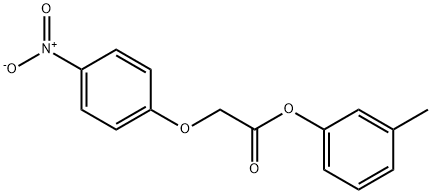 3-methylphenyl {4-nitrophenoxy}acetate Struktur