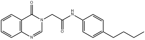 N-(4-butylphenyl)-2-(4-oxo-3(4H)-quinazolinyl)acetamide Struktur